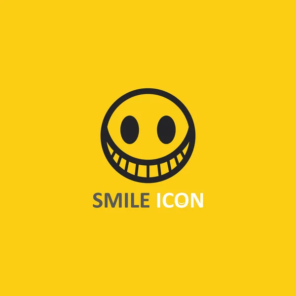 Sorriso Ícone Sorriso Logotipo Design Vetorial Feliz Emoticon Negócios Design —  Vetores de Stock