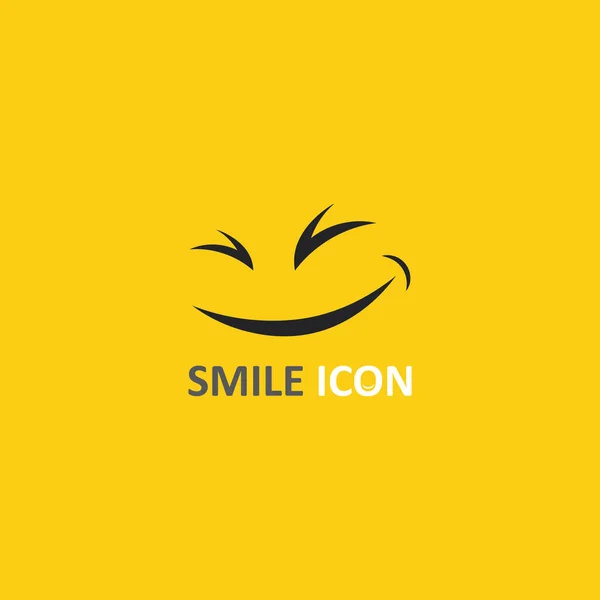 Sourire Icône Sourire Logo Vectoriel Design Heureux Emoticon Entreprise Design — Image vectorielle