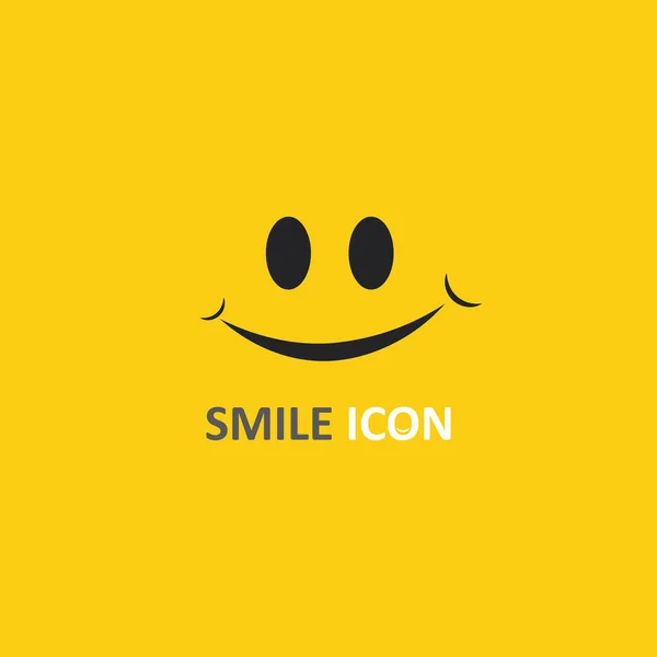 Icono Sonrisa Sonrisa Diseño Del Vector Del Logotipo Feliz Emoticono — Archivo Imágenes Vectoriales