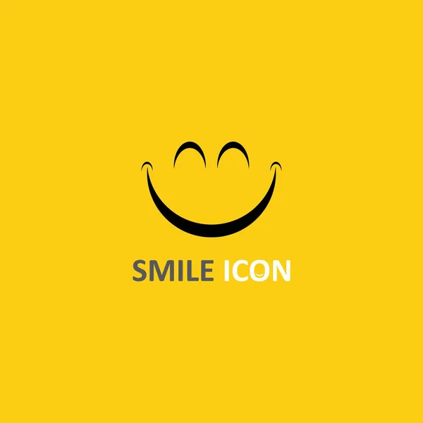 Smile Icon Smile Logo Vektor Design Happy Emoticon Unternehmen Lustiges — Stockvektor