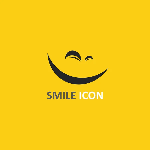 Icono Sonrisa Sonrisa Diseño Del Vector Del Logotipo Feliz Emoticono — Vector de stock