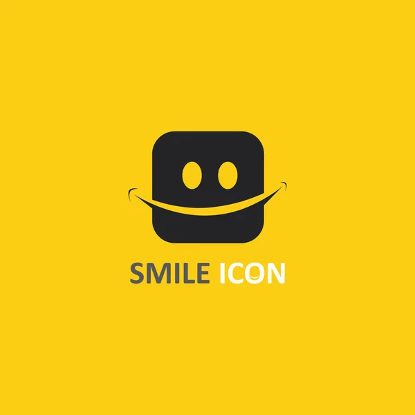 Sorriso Ícone Sorriso Logotipo Design Vetorial Feliz Emoticon Negócios Design —  Vetores de Stock