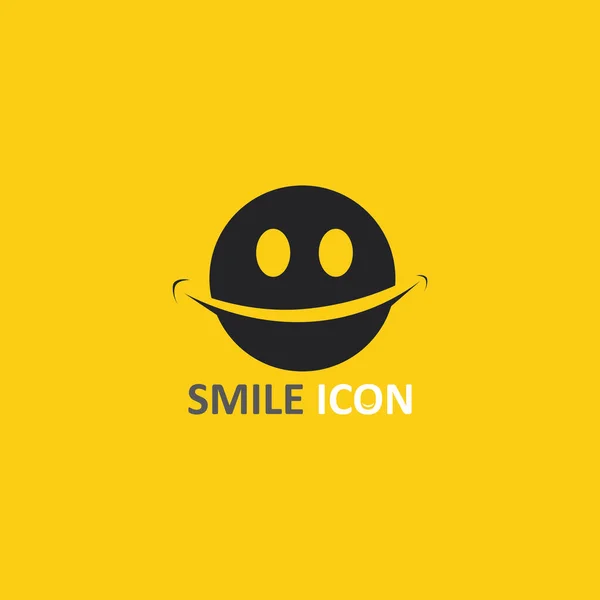 Icono Sonrisa Sonrisa Diseño Del Vector Del Logotipo Feliz Emoticono — Archivo Imágenes Vectoriales