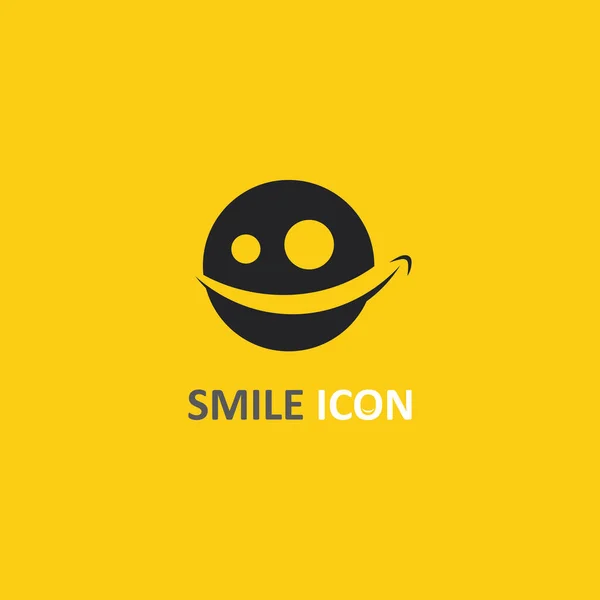 Icono Sonrisa Sonrisa Diseño Del Vector Del Logotipo Feliz Emoticono — Archivo Imágenes Vectoriales