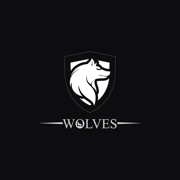 Wolves Logo Fox Wolf Head Animal Vetor Logo Design Wild — Stock Vector