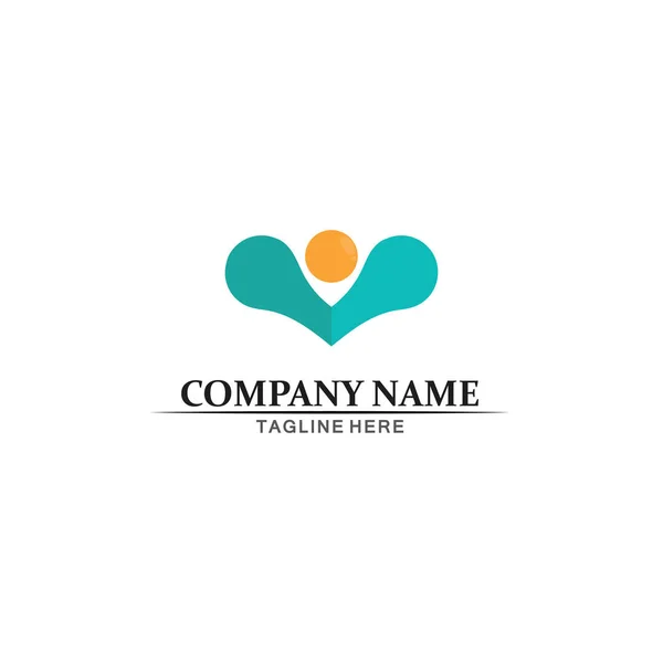 People Logo Team Succes People Work Group Community Group Company — Stock Vector