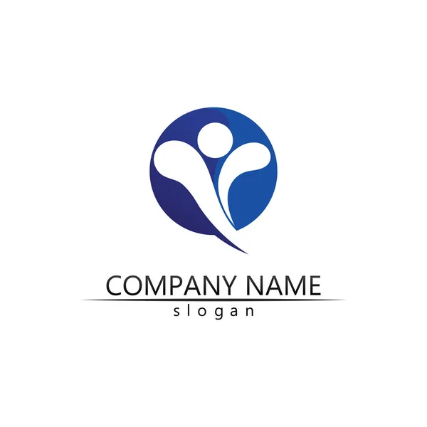 People Logo Team Succes People Work Group Community Group Company — Stock Vector