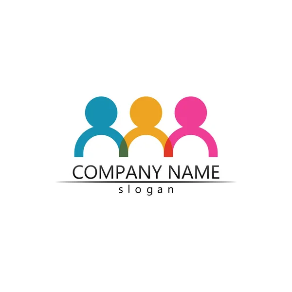 People Logo Team Succes People Work Group Community Group Company — Stock Vector