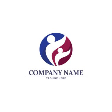 Halkın logosu, ekibi, başarısı, çalışanlar, grup ve topluluk, şirket ve iş logosu vektörü ve tasarım bakımı, aile simgesi logosu başarısı