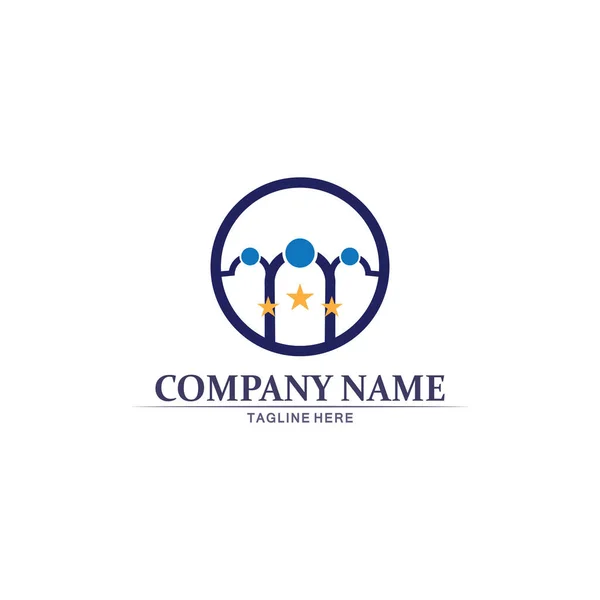 Логотип Людей Команда Успіхи Люди Працюють Група Спільнота Група Компаній — стоковий вектор