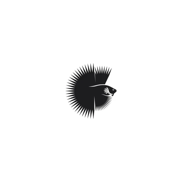 Ζώα Ψαριών Υδρόβια Λογότυπο Βήτα Ψάρια Σχεδιασμό Φορέα Και Απεικόνιση — Διανυσματικό Αρχείο