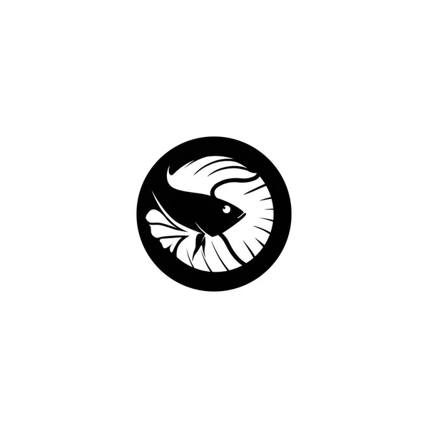 Fische Tier Aquatische Logo Beta Fisch Design Vektor Und Illustration — Stockvektor