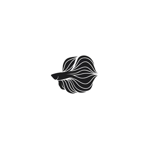 Ζώα Ψαριών Υδρόβια Λογότυπο Βήτα Ψάρια Σχεδιασμό Φορέα Και Απεικόνιση — Διανυσματικό Αρχείο