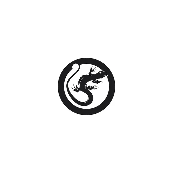 Тваринний Вектор Ящірка Саламандра Гекон Крокодил Дизайн Рептилій Логотип — стоковий вектор