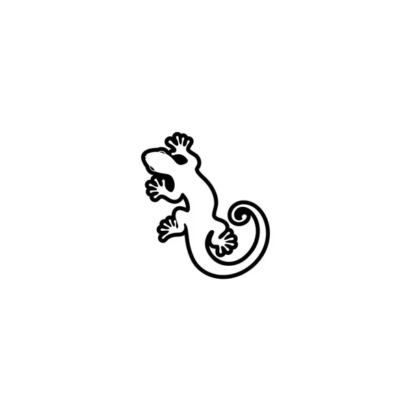 Логотип Векторной Ящерицы Саламандры Крокодила Рептилий — стоковый вектор