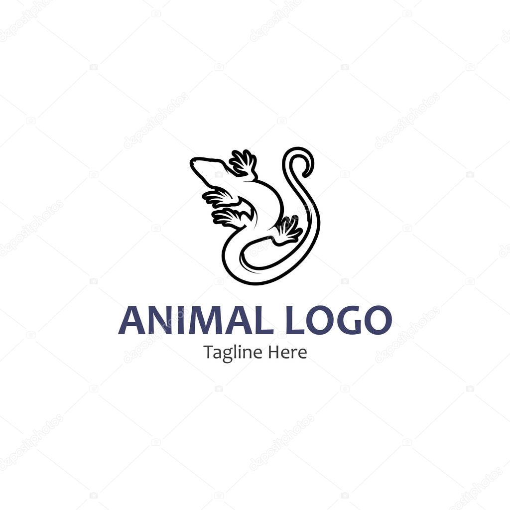Animal vector lizard salamander gecko crocodile and reptiles design logo