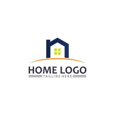 Ev ve ev logosu tasarım emektarı, logo, mimari ve bina, tasarım mülkiyeti, ev sahibi iş logosu, inşaat grafiği, ikon ev logosu