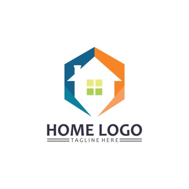Ev ve ev logosu tasarım emektarı, logo, mimari ve bina, tasarım mülkiyeti, ev sahibi iş logosu, inşaat grafiği, ikon ev logosu