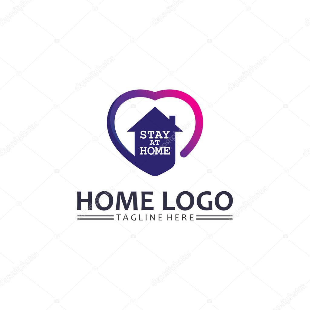 Real estate and home buildings vector logo icons template