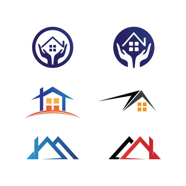 Home House Logo Design Vetor Logo Architecture Building Design Property — Vector de stock