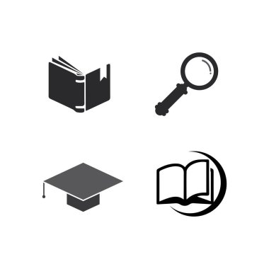 okul logosu ve eğitimi, vektör, illüstrasyon ve eğitim için kitap logosu web, kalem, atölye ve öğrenim
