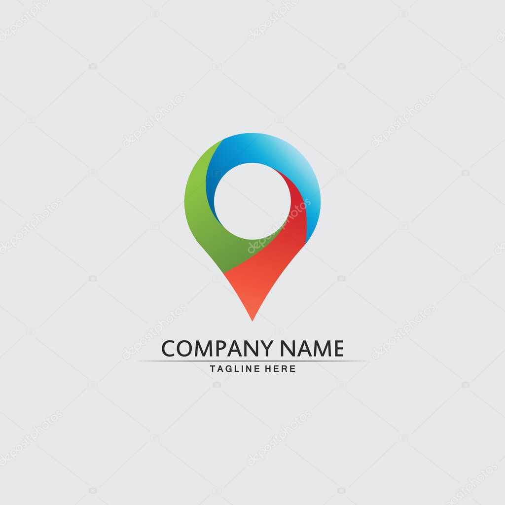 Location icon,Map logo for map, google map, sign, route, position, symbol and vector logo