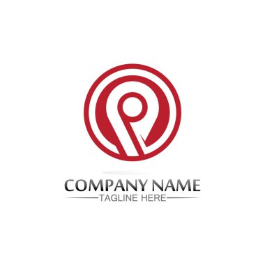 Harita için konum simgesi, Harita logosu, Google haritası, işaret, rota, konum, sembol ve vektör logosu