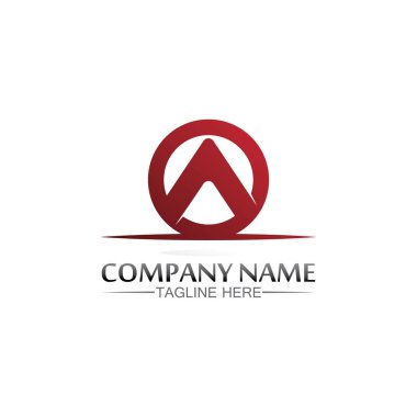 Ok vektör illüstrasyon simgesi Logo Şablon tasarımı ortam, oyun, müzik, hızlı logo ve iş dünyası