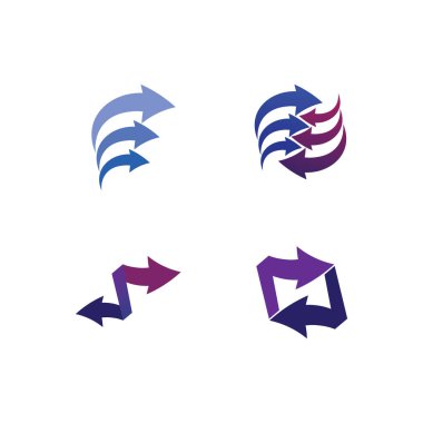 Ok vektör illüstrasyon simgesi Logo Şablonu tasarımı