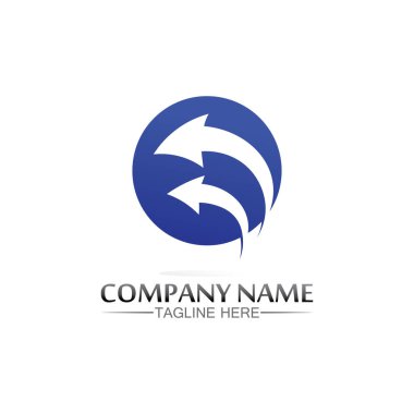Ok vektör illüstrasyon simgesi Logo Şablonu tasarımı