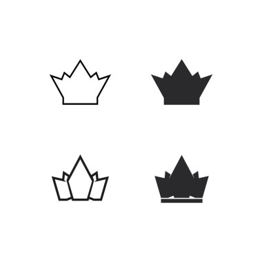 Crown Logo Kralı logosu, prenses, Şablon vektör illüstrasyon tasarımı imparatorluk, kraliyet ve logo işinde başarılı