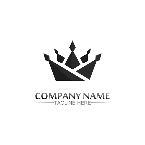 Crown Logo Kralı logosu, prenses, Şablon vektör illüstrasyon tasarımı imparatorluk, kraliyet ve logo işinde başarılı