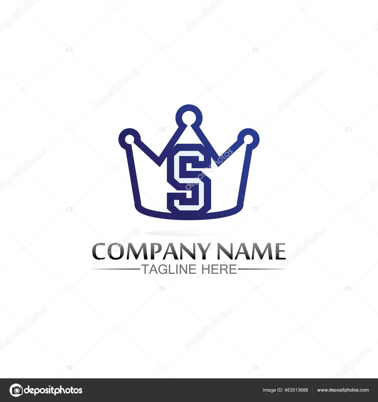 King Queen Logo Princess Crown Logo Template Vector Icon