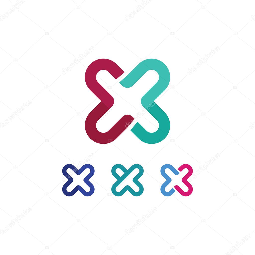X logo and Letter X vector, Logo Template,  Illustration Design vector graphic alphabet symbol initial, brand