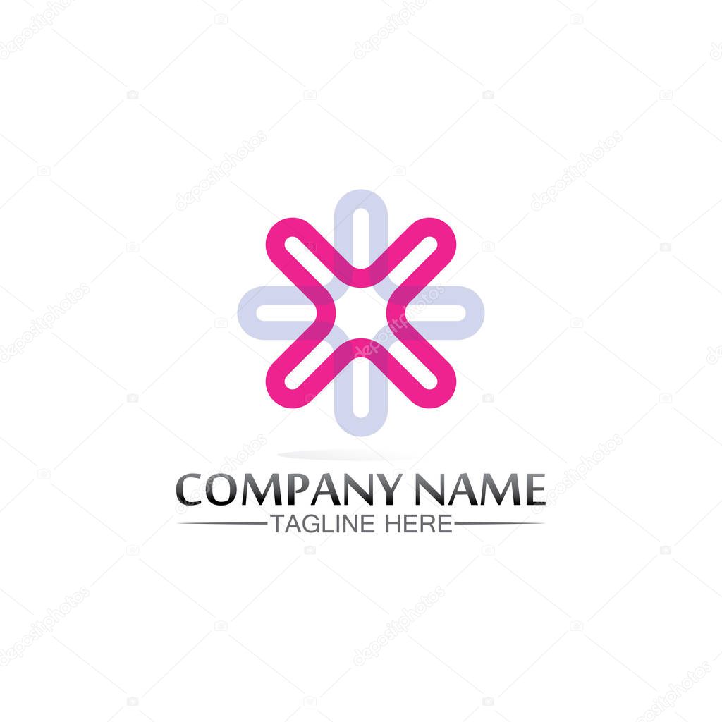 X logo and Letter X vector, Logo Template,  Illustration Design vector graphic alphabet symbol initial, brand