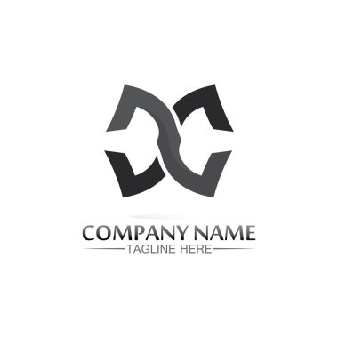 X logosu ve X harfi vektörü, Logo şablonu, Illustration Design vektör grafik alfabesi ilk işareti, marka 