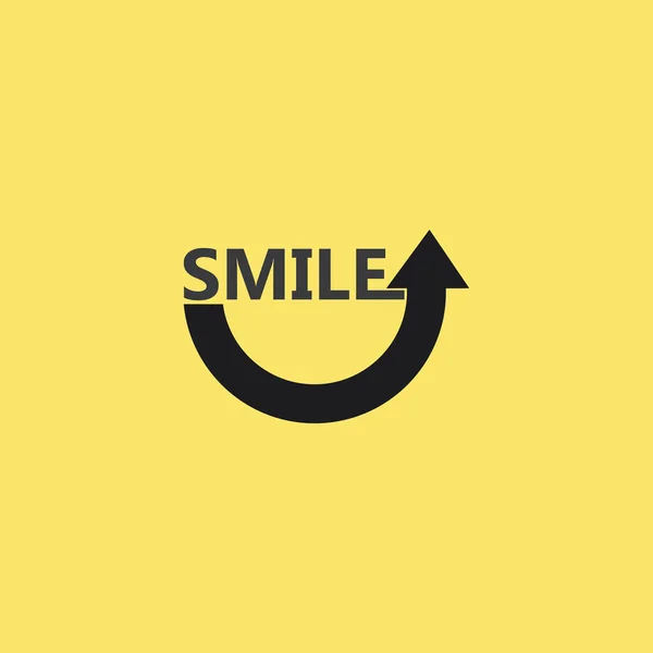 Icono Sonrisa Sonrisa Diseño Del Vector Del Logotipo Feliz Emoticono — Archivo Imágenes Vectoriales