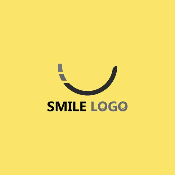 Sorriso Ícone Sorriso Logotipo Design Vetorial Feliz Emoticon Negócios Design —  Vetores de Stock