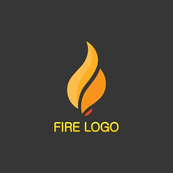 Logo Ognia Ikona Gorący Element Płomienia Wektor Płomień Ilustracja Projektowanie — Wektor stockowy
