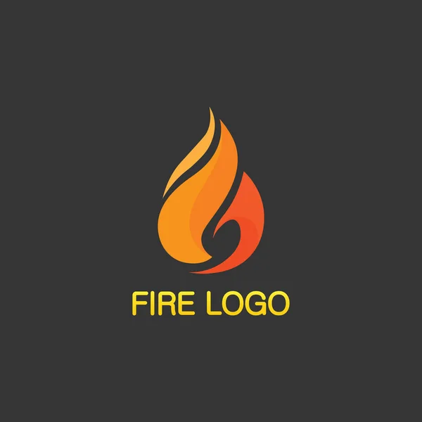 Fogo Logotipo Ícone Elemento Fogo Quente Vector Chama Ilustração Design — Vetor de Stock