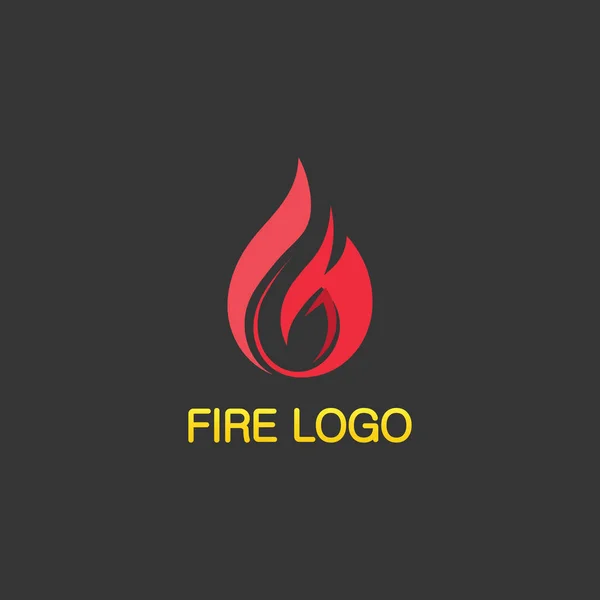 Fogo Logotipo Ícone Elemento Fogo Quente Vector Chama Ilustração Design — Vetor de Stock