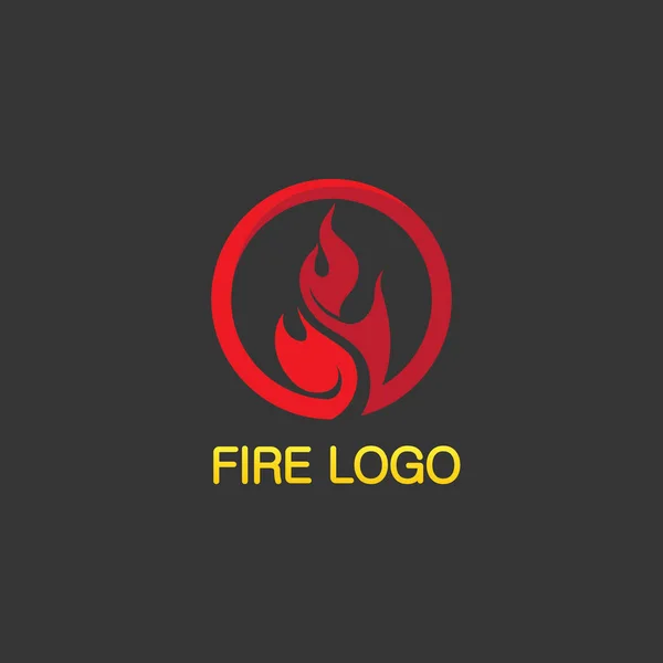 Ateş Logosu Simgesi Sıcak Alevli Element Vektör Alev Çizim Enerjisi — Stok Vektör