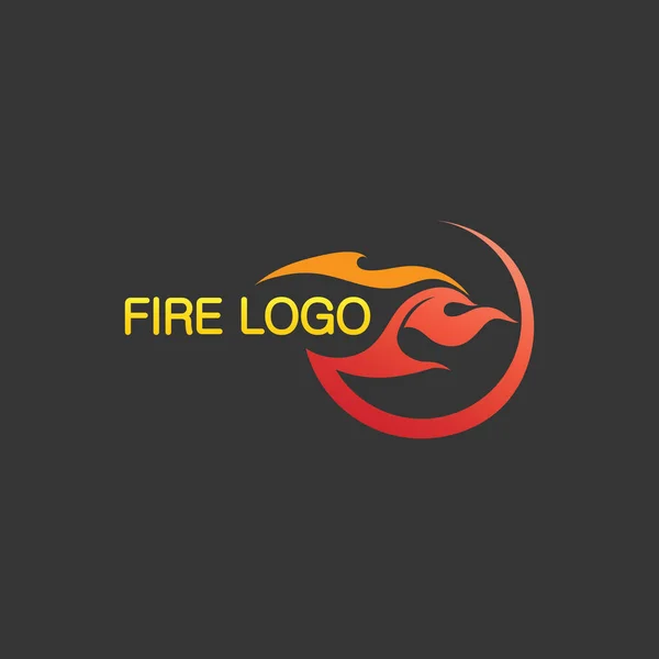 Fire Logo Icon Hot Flaming Element Vector Flame Illustration Design — Stock Vector