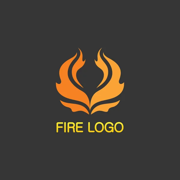 Feuer Logo Und Symbol Heißes Flammendes Element Vektor Flamme Illustration — Stockvektor
