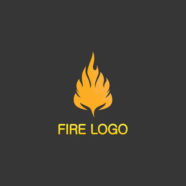 Feu Logo Icône Élément Chaud Flamme Vectorielle Illustration Conception Énergie — Image vectorielle