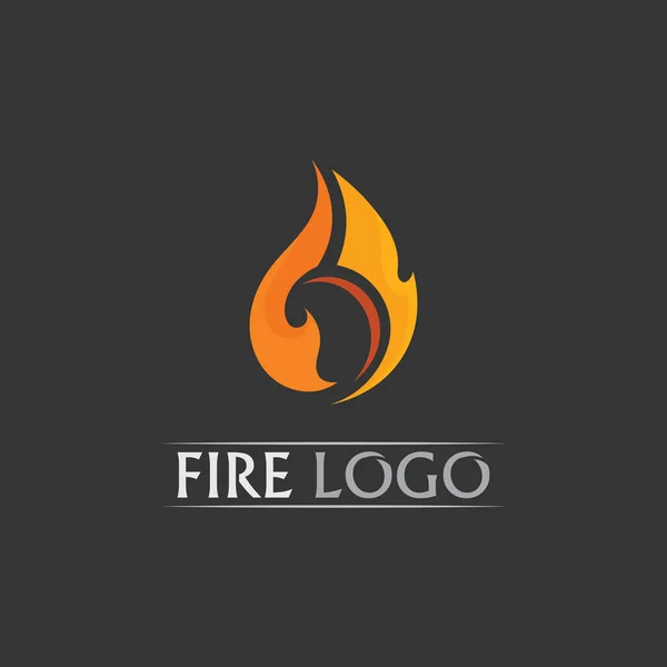 Fire Flame Vector Illustration Design Template Fire Logo Hot Orange — Vetor de Stock