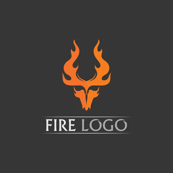 Fire Flame Vector Illustration Design Template Fire Logo Hot Orange — Stock vektor