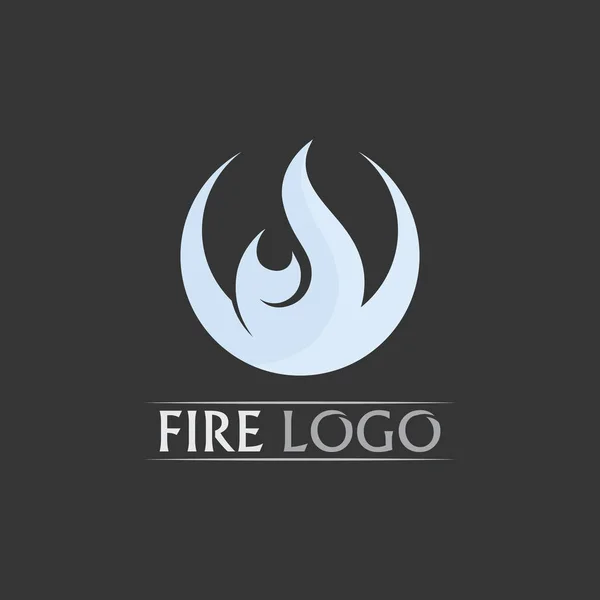 Fire Flame Vector Illustration Design Template Fire Logo Hot Orange — Archivo Imágenes Vectoriales