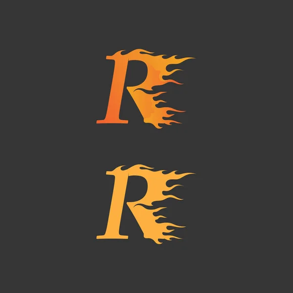 Fire Flame Vector Illustration Design Template Fire Logo Hot Orange — Image vectorielle