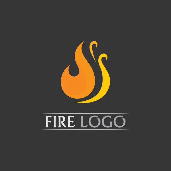 Fire Flame Vector Illustration Design Template Fire Logo Hot Orange — Vetor de Stock